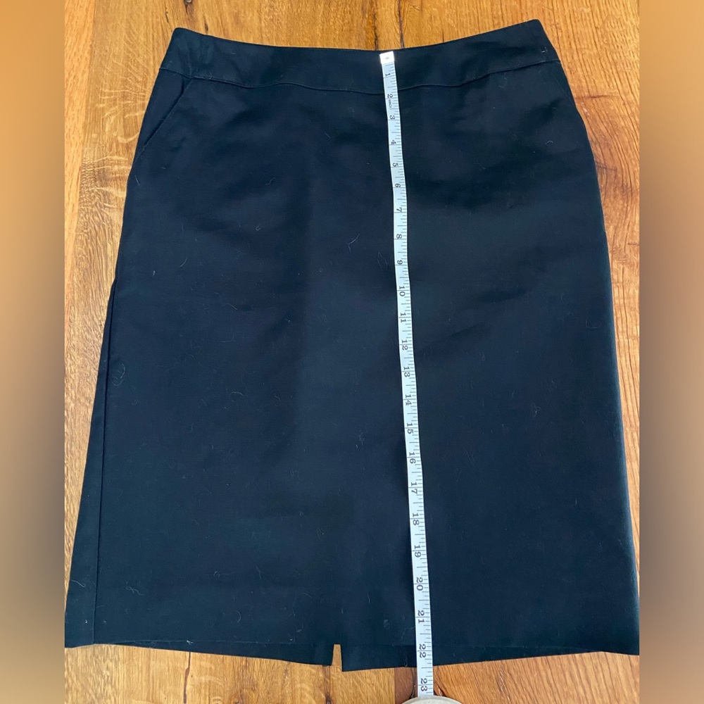 Merona Classic Black Lined Stretch Cotton Pencil Skirt, Great Wardrobe Basic, 8 - Picture 8 of 10